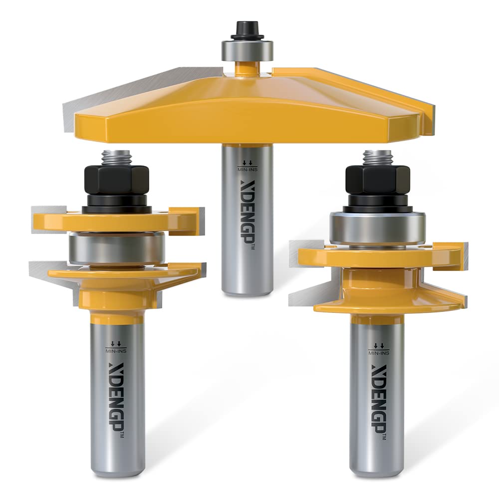 Bevel Style Router Bits 2-Piece Bevel Rail And Stile Router Bit Set | 1 ...