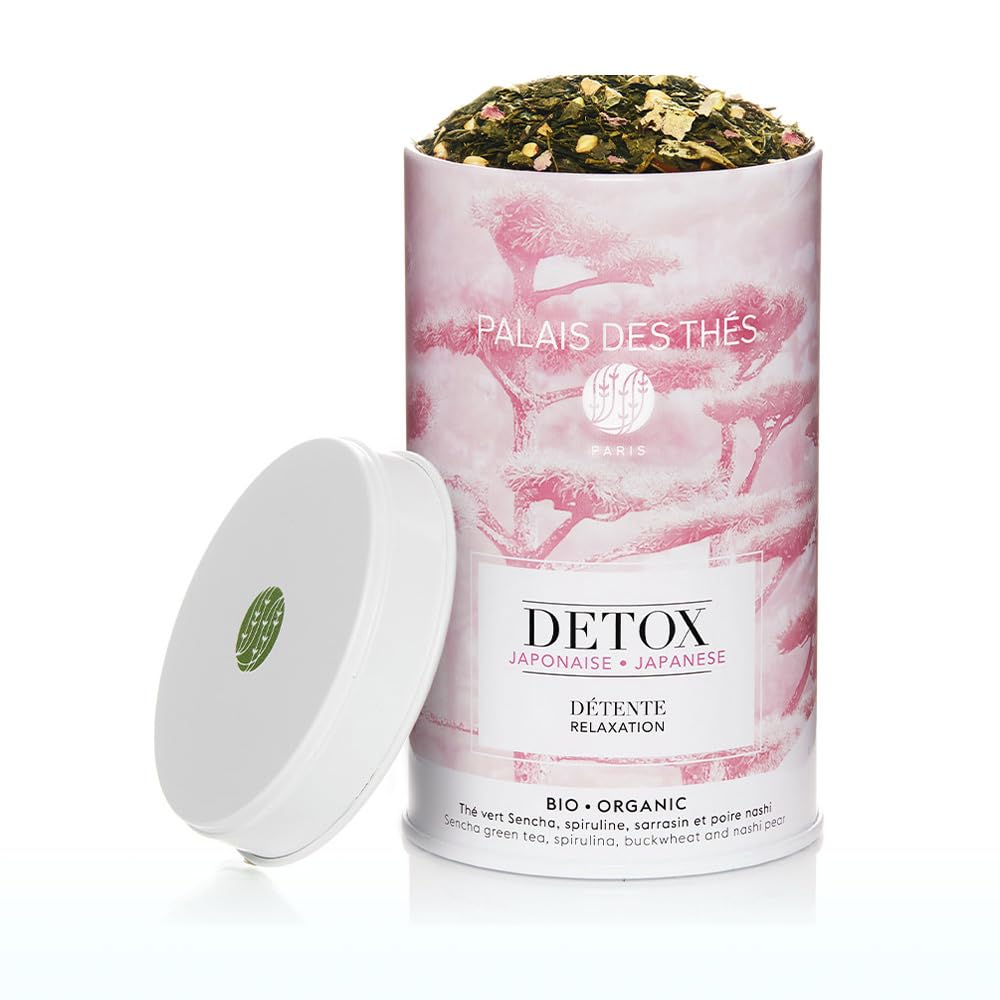 - Green Tea - Organic Japanese Wellness Blend for Relaxation with Spirulina, Buckwheat & Nashi Pear - Premium Loose Leaf Tea Tea, 4.2oz Tin