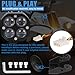 2 x Headlights Head Lights Kit Assembly For YAMAHA BANSHEE ATV Lights 3500LM 6000K Dual Color for High Low beam With Headlight Mounting Brackets Mounts (1987-2001 Plug-N-Play)