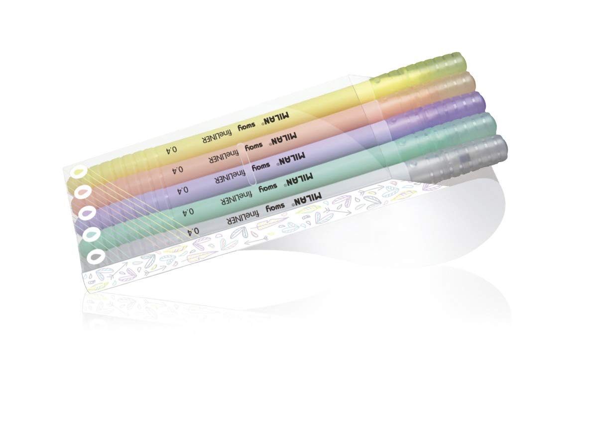 Milan. Estuche 5 Rotuladores Sway Fineliner Pastel - Papelería Técnica