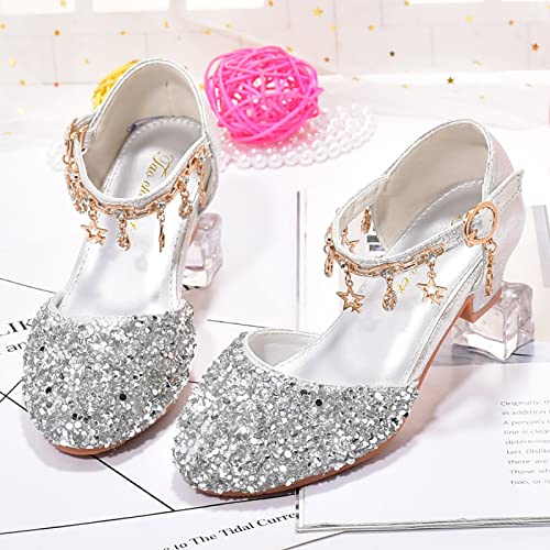 Shoes Girls Low Heel Dress Shoes Sparkle Mary Jane Flower Girls Wedding Birthday Party Prom Sandals Toddler2