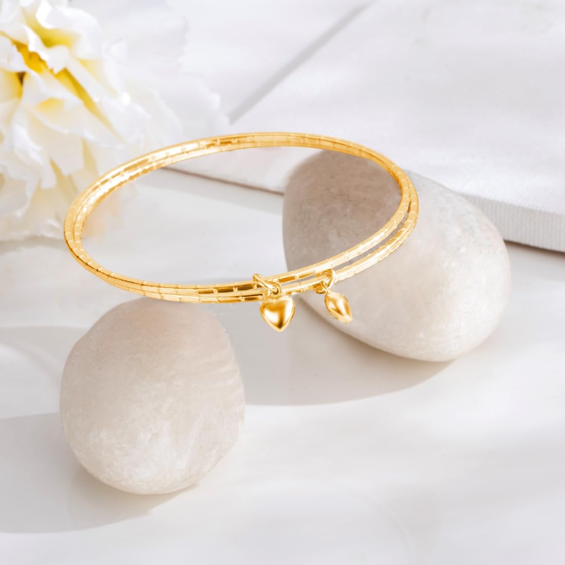 925 Silver Plated Bangle Set for Mother-Daughter