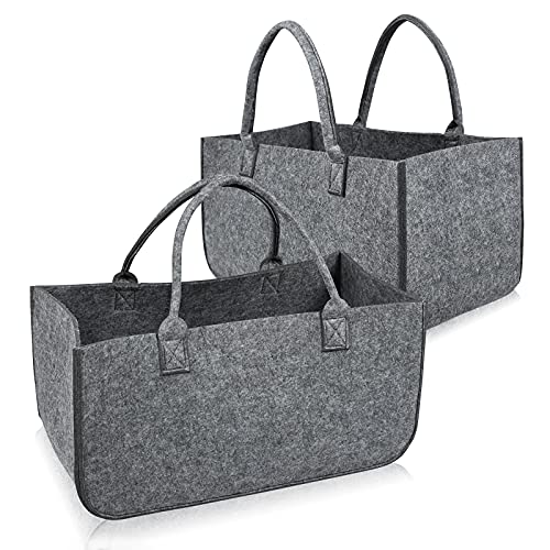 YUENFONG Filztaschen shopper 2 Stück Kaminholztasche Filz für kaminholz,...