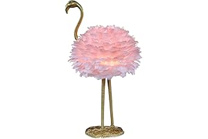 Flamingo Lamp - Feather Lamp with Remote and Button Switch Options for Versatile Lighting