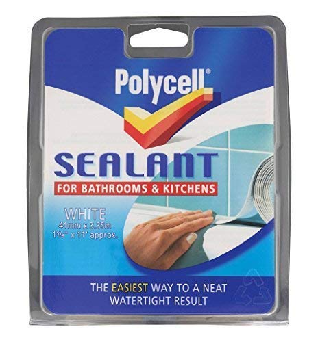Image of Polycell Sealant Strip Bathroom & Kitchen - White 41mm by Polycell
