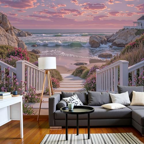 Fresque Murale Poudre Rosée Décoration Image Murale 400x280