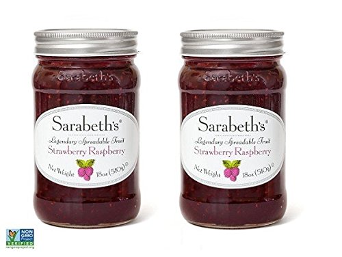 Sarabeth's Legendary Strawberry Raspberry Spreadable Fruit (18 oz Pack of 2)
