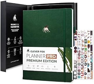 Clever Fox Planner Pro Premium Edition Luxurious Weekly & Monthly Planner + Budget Planner Organizer for Productivity & Reaching Goals, Undated, A4 Hardcover + Keepsake Box, Lasts 1 Year, Rose Gold