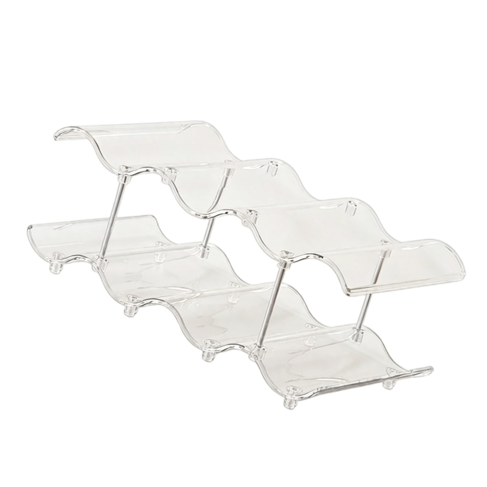 Sbshiouu Clear Desktop Cup Organizers With Stackable Layers And Sturdy Construction For Efficient Mess Control Multiple Layer Cup Stand