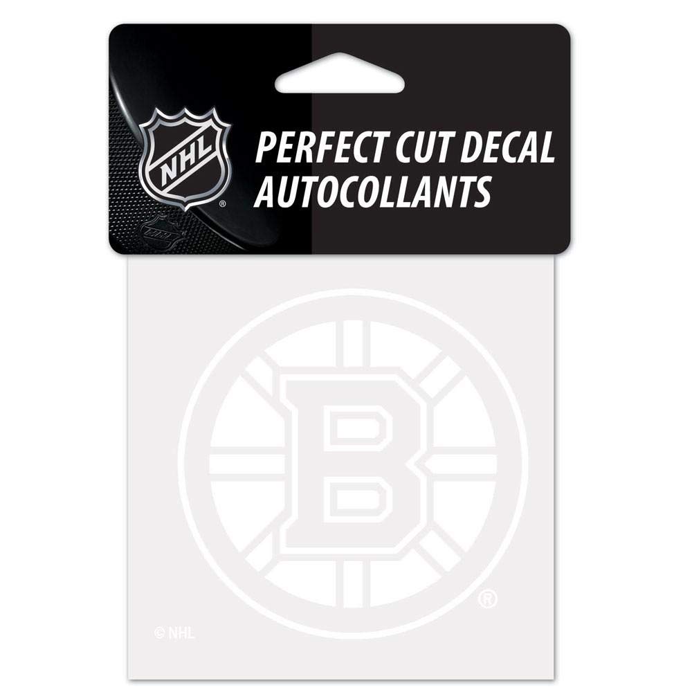 WinCraft NHL Boston Bruins 4x4 Perfect Cut White Decal, One Size, Team Color