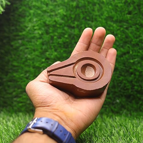 Image of Neelkanth Shivling Stone - Original Narmada Stone Red 3 Inch Jaladhari, Yoni Base, Lingam Holder, Panapitham Shivling Base Pitha Stand For Home Puja