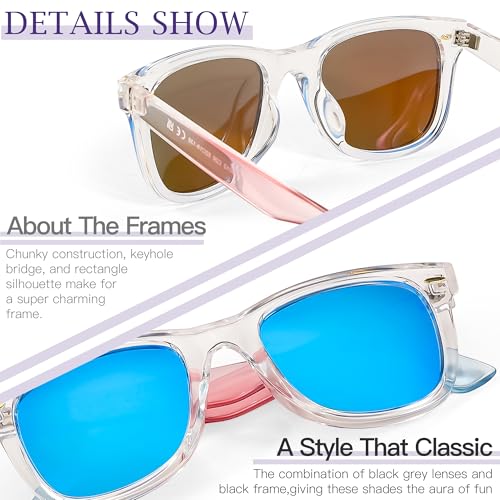 Image of SIPHEW Polarized Sunglasses for Women & Men - UV400 Mirrored Beach Eyewear, Designer Unisex Fashion Sunglasses w /Medium Fit