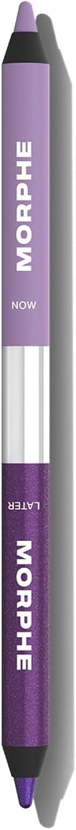 Lápiz delineador de ojos de gel de doble extremo Bi-Liner - Dúo de delineador de ojos mate y metálico con color impermeable de larga duración para looks de maquillaje de ojos precisos y ahumados - Ahora o después (0.04 oz)