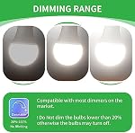 Qualilux Dimmable Dusk to Dawn Light Bulbs Outdoor, Automatic Light Sensing Bulb, Smart Sensor LED Bulbs, 1000LM, 75W Equivalent, Daylight 5000K, LED 12W, A19 E26 Base, 2-Pack, HQ-H029