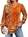 IN'VOLAND Plus Size Fall Tops for Women 2025 Fashion Halloween Long Sleeve Shirts Flowy Blouse Boho Tunic Top to Wear with Leggings