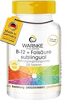 B12 + Folsäure sublingual mit Acerola - 500µg Vitamin B12 & 100µg Folsäure pro Tagesdosis - 100 Tabletten - hochdosiert - vegan | Warnke Vitalstoffe - Deutsche Apothekenqualität