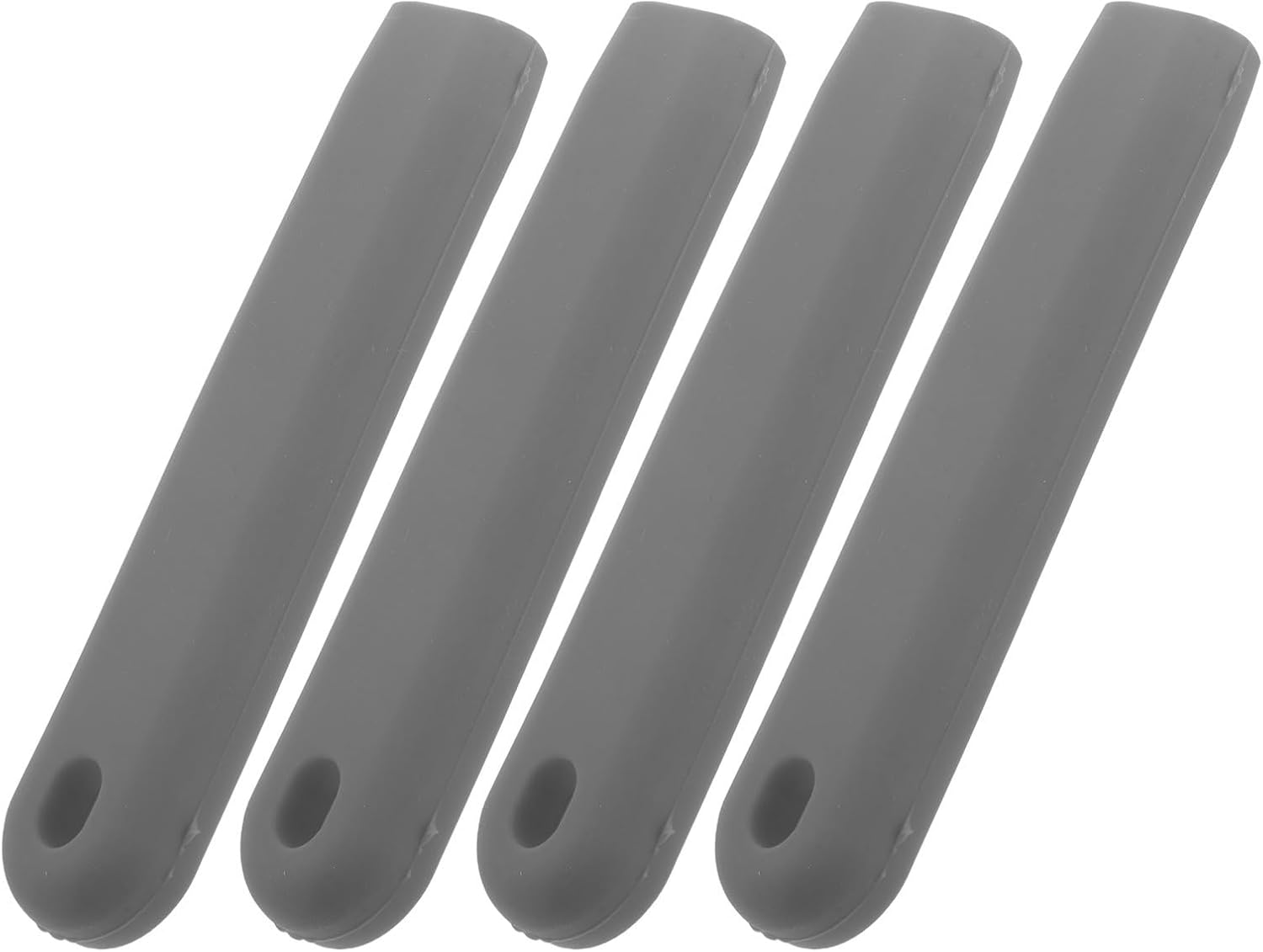 4pcs Silicone Handle Covers for Turners and Wok Utensils with Hanging Hole, Reusable Flexible Heat Insulation Sleeve, Non-slip Spatula Handle Grip Protectors