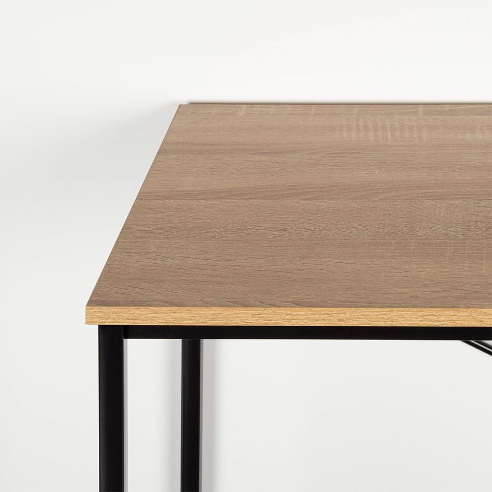 AKTIVE MAX Home Mesa Escritorio, 120x60x70 cm, Tablero Madera, Estructura Acero Negro, para Oficina y Estudio, Estilo Industrial, Resistente y Estable, Escritorios, Mesas Ordenador (18441)