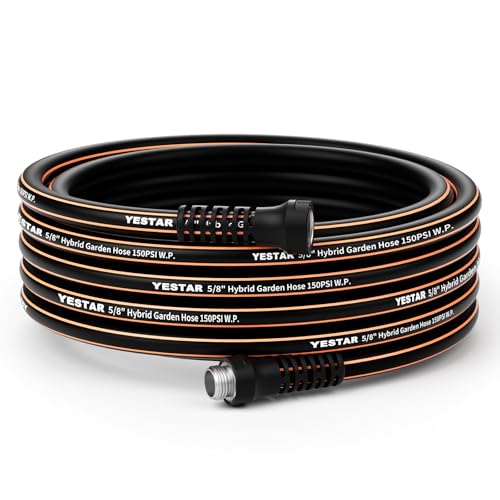YESTAR Garden Hose 50ft Water Hose Heavy Duty Flexible and Durable Lightweight Hybrid Hose with Swivel Handle Leakproof Hose Male to Female Fittings