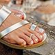 CHIC & ARTSY Zehenringe 925 Sterling Silber Erstellt Opal Zehenringe für Frauen Opal Offene Zehenringe Einstellbare Manschette Zehenringe Strand Zehenfinger Ringe