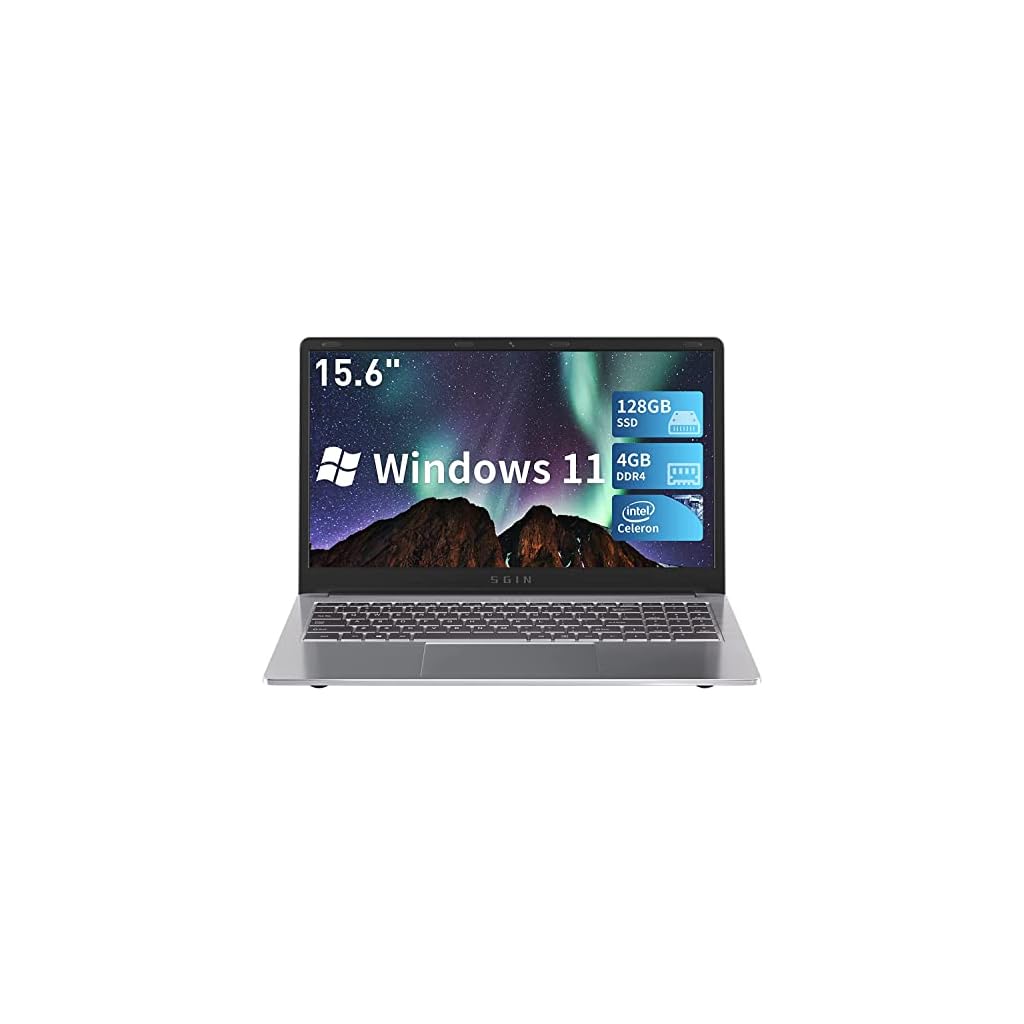 SGIN-Laptop-156-Inch-4GB-DDR4-128GB-SSD-Windows-11-Laptop-with-Celeron-N4020-up-to-28GHz-Mini-HDMI-2450G-WiFi-2-x-USB-30-Expandable-Storage-512GB-TFSliver