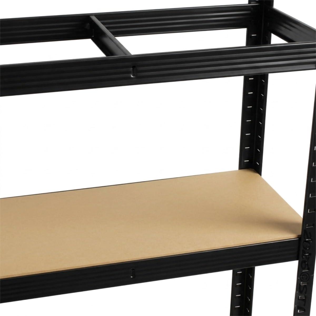 STI Scaffale Metallo 180x120x45cm Portata 875kg(175kg a ripiano) Nero Verniciato a Polvere Zincato a caldo 5 ripiani con pannelli MDF alta portata scaffale cantina garage bancone