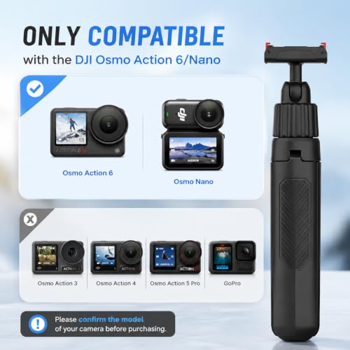 Image of ZORBES 40cm Selfie Stick Tripod Stand for Osmo Action 6 & Nano Accessories | Hands-Free Shooting, Selfie Stick and Tripod Modes, Compatible with DJI Osmo Action 6 and Nano Accessories