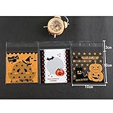 100pcs Candy Bags Plastic Unique Self Adhesive Creative Fashion Cellophane Bag di dolcetti per Halloween