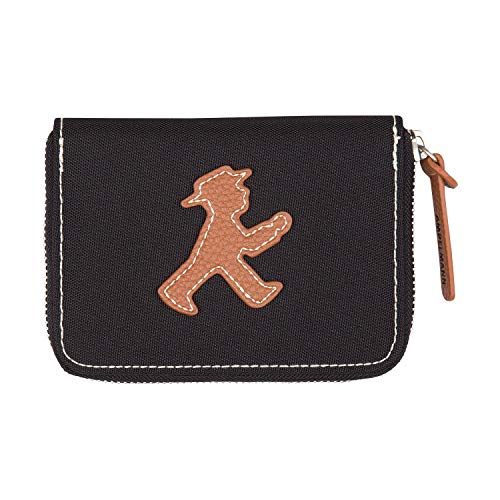 Preisvergleich Produktbild AMPELMANN Schatzmeister Geldbörse Portemonnaie schwarz Canvas-Stil