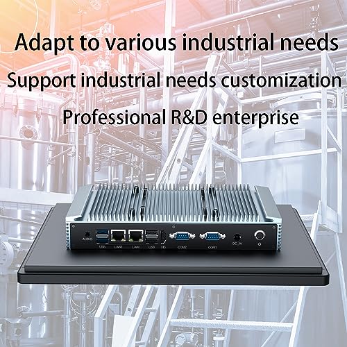 Image of YEYO 17.0 inch Industrial Computer Touch Screen 10 Point Touch Industrial Computer, Resolution 1024 * 768 450nit, RJ45*2 USB*4 com*2 HD*1 WiFi+BT(10610U 8+256)
