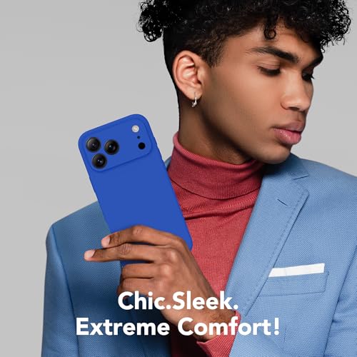 Image of Magnetic for iPhone 17 Pro Max Case, Compatible with MagSafe, [Full Camera Protection][Screen Protector] Silicone Shockproof Protective Phone Case for iPhone 17 Pro Max 6.9 inch, Klein Blue