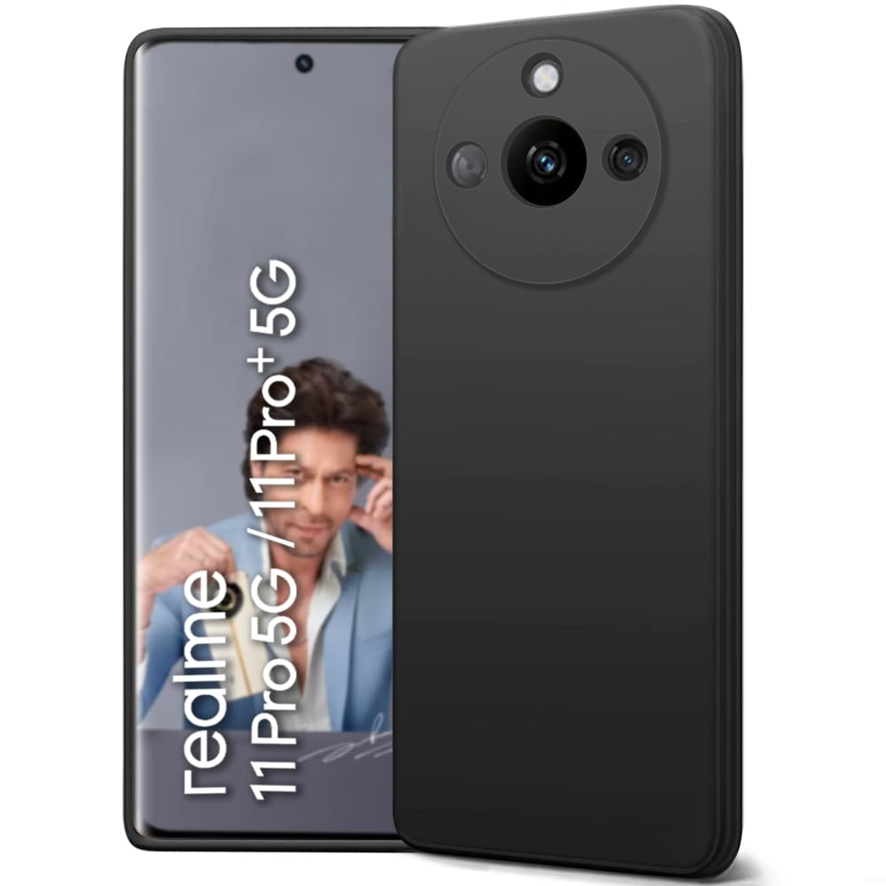 TheGiftKart Liquid Silicone Back Cover Case for Realme 11 Pro / 11 Pro Plus 5G | Soft Micro-Fibre Lining Inside | Camera Protection Bump | Shockproof Back Cover for Realme 11 Pro/Pro Plus (Black) (B0C7H79FC7) Amazon Price History, Amazon Price Tracker