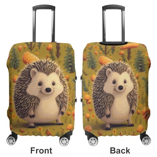 Hedgehog Printed Luggage Cover Protector, Fits 18-32 Inch Luggage3