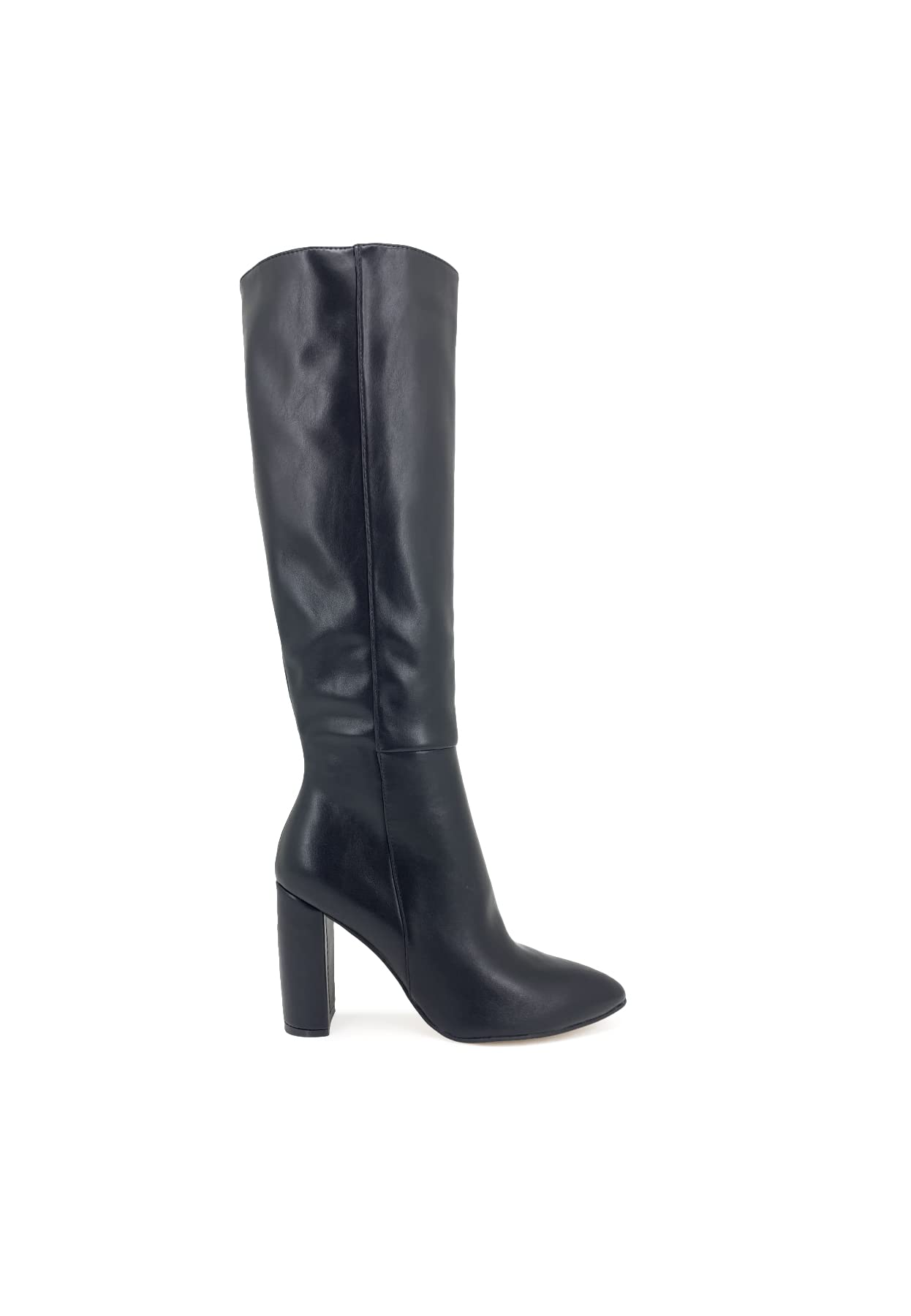 QUEEN HELENA Stivali Alti con Tacco Largo Medio Zip Laterale a Punta Chiusa Casual Eleganti Donna K2031