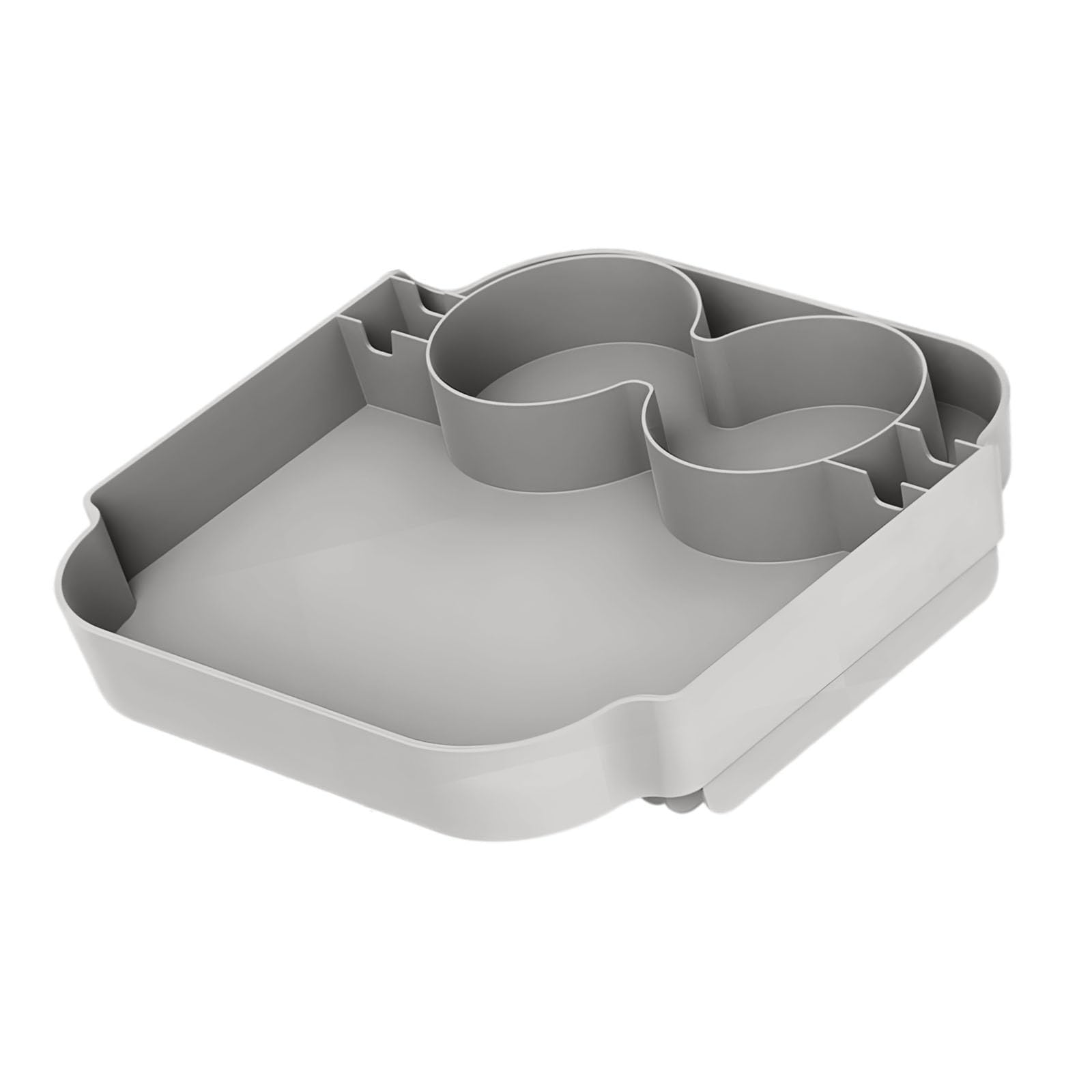 Complete Celebration Tray Featuring Combined Drink Spaces and Meal Separator Panels 24x24cm Strong Build Sand Soiree Serving Tray