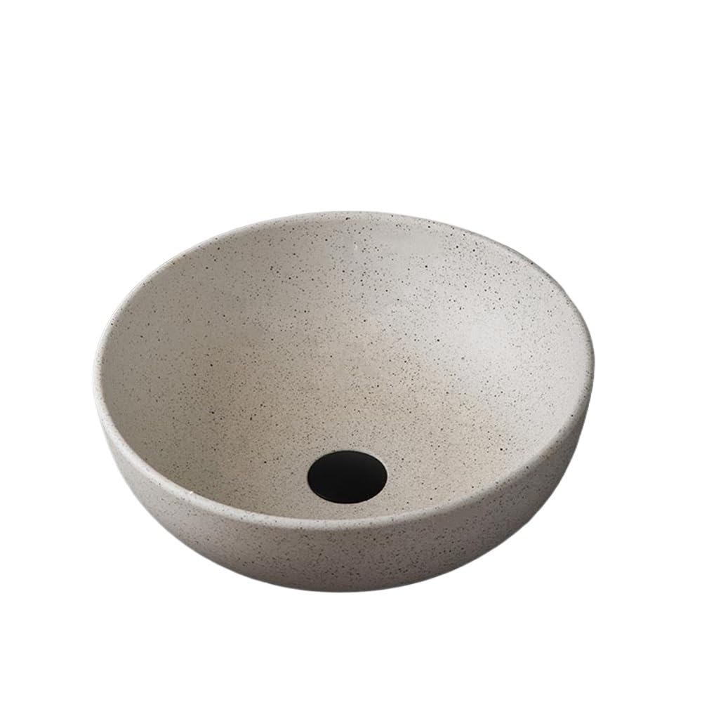 Sink Bowl Countertop Basin Single Ceramic Bathroom Round Washbasin Household Outdoor Art Basin