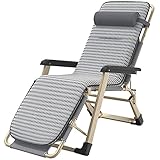 LHLYL-DP Tumbona reclinable para patio al aire libre, gravedad cero, ajustable, plegable, con cojín para terraza, playa, patio, piscina, soporta 330 libras