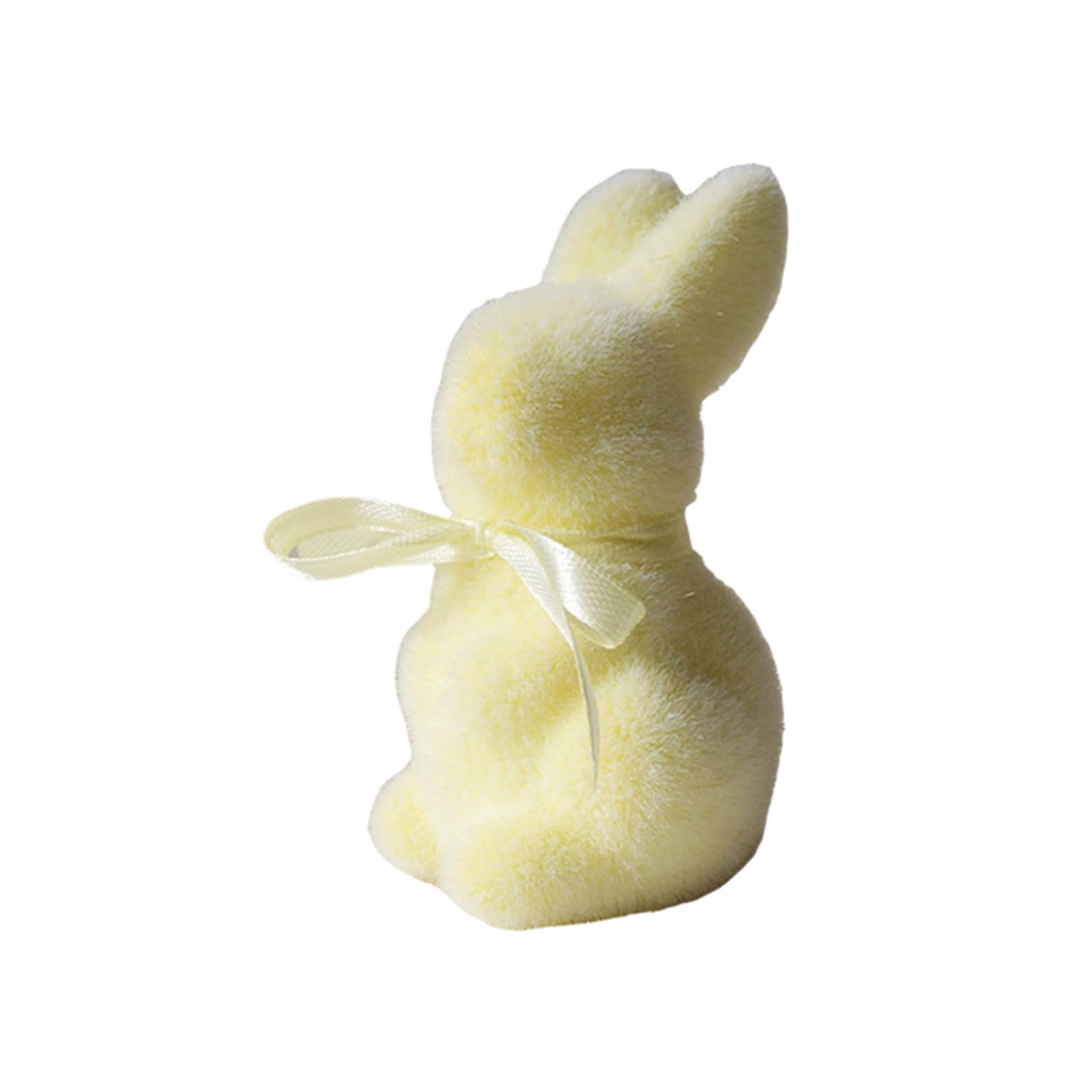 Meiliyizu Delicate Flocking Moss Rabbits Figurine Ornament Decorative for Spring Themed Parties Faux Mosses Conies