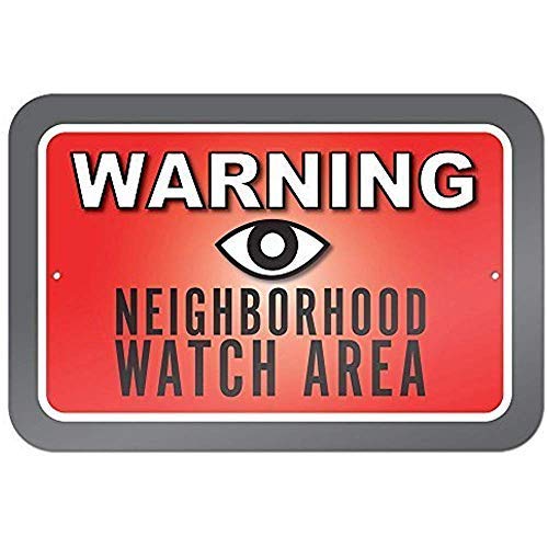 Biopracess New Warning Sign Warning Neighborhood Watch Area Aluminum Metal Sign 8x12 Inches