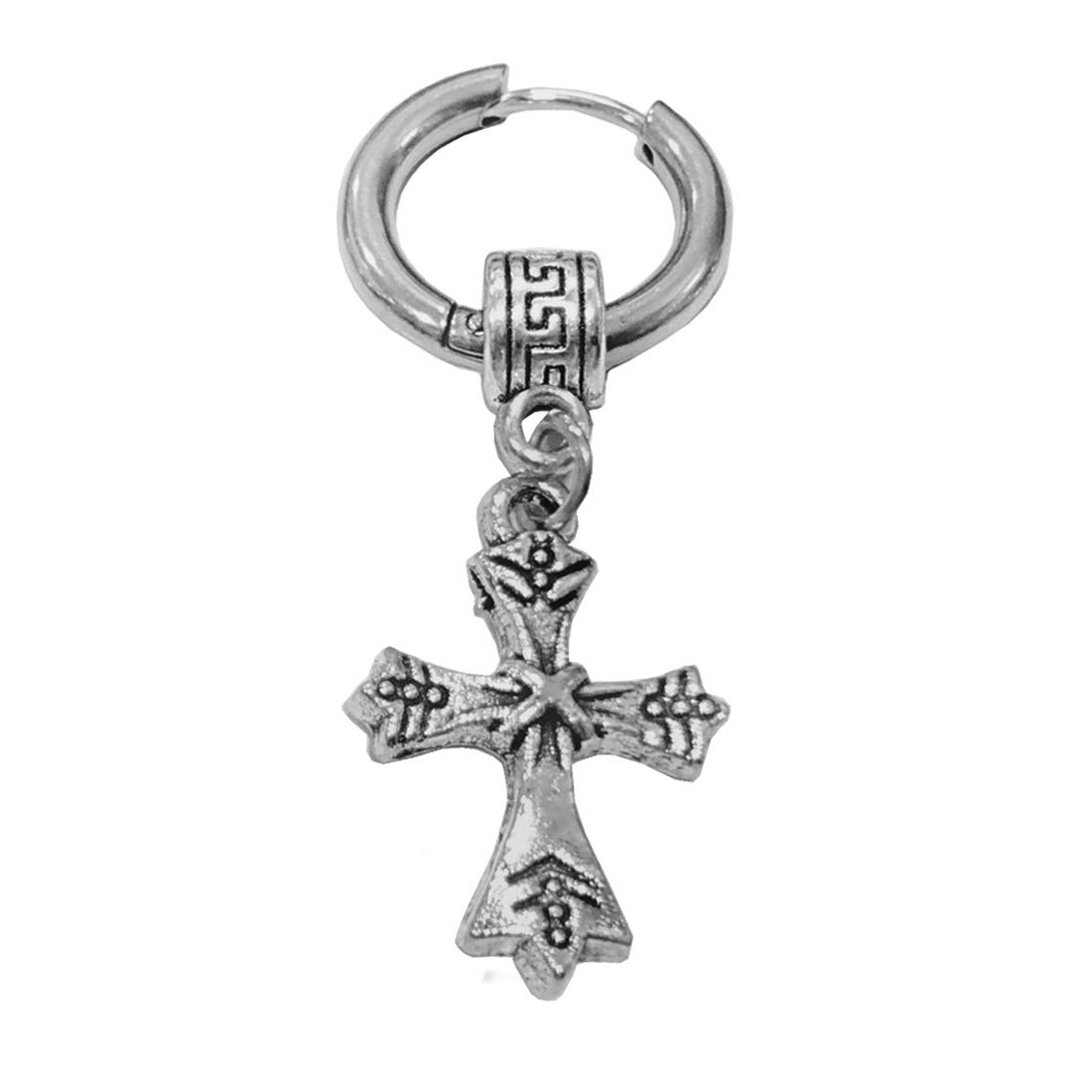 Sullery Christmus Gift Jesus Cross Trending Hoop Earring Silver Stainless Steel Hoop Earring For Men And Women (B0968BRH8Y) Amazon Price History, Amazon Price Tracker