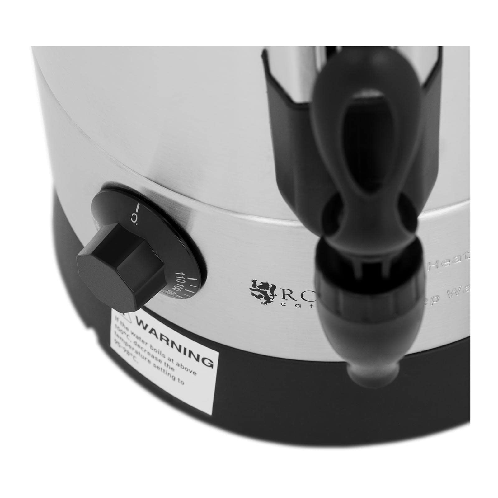 Royal Catering RC-WBDW6 czajnik elektryczny 6,5 l z podwójnymi ściankami 1500 W dozownik do gorących napojów 30-110 °C dozownik ciepłej wody