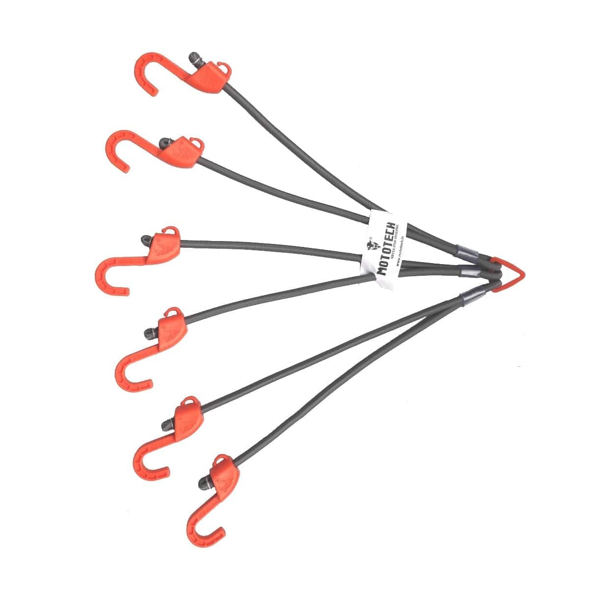 MOTOTECH Hexapod Bungee Tie-Down System - 32" / 80cms - Grey + Orange -Proudly Made in India — Amazon image 9