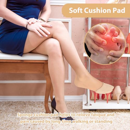 Ball of Foot Cushion Socks, Women's Toe Cover with Padding, Toe Topper Socks4