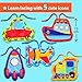 KRAFUN Preschool Beginner First Lacing Card Kit for Kids Training Arts & Crafts, 5 Easy Transport and Cars Lacing Projects, Craft Paper Cards for Toddlers, Fine Motor Skills Toys