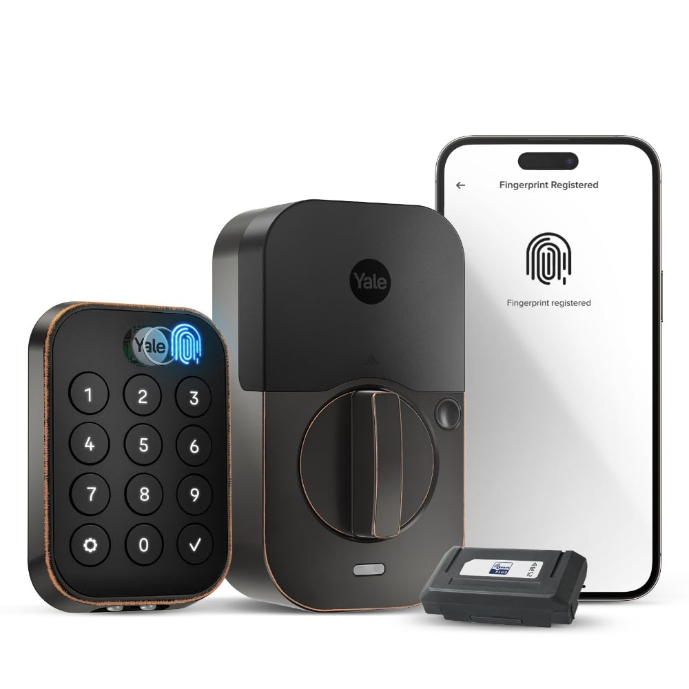 Security Assure Lock 2 Touch Deadbolt, Oil Rubbed Bronze Key-Free Smart Entry Door Lock with Z-Wave (ZW3) Connected Touchscreen Keypad for Code Entry and Remote Access, YRD430-F-ZW3-0BP