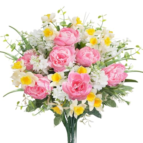 HUAESIN Ramo Rami Fiori di Ciliegio Finti 82CM Fiori Ciliegio Finti Rosa Fiori di Ciliegio Fiori Artificiali di Seta Bouquet Fiori Finti Ciliegio Fiori Finti per Decorazioni Matrimoni Giardino