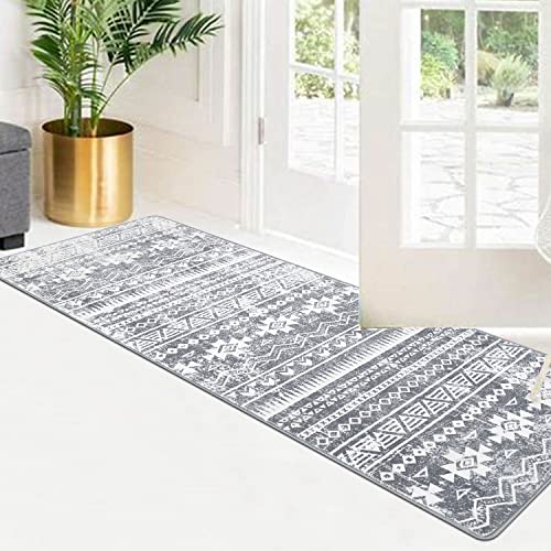 Homcomoda Runner Rugs With Rubber Backing 2X6 Non Slip Hallway Runner Rug Boho Washable Kitchen Runner Rug Low Pile Soft Carpet Runners For Hallway Kitchen Floor Laundry Room #TOP4