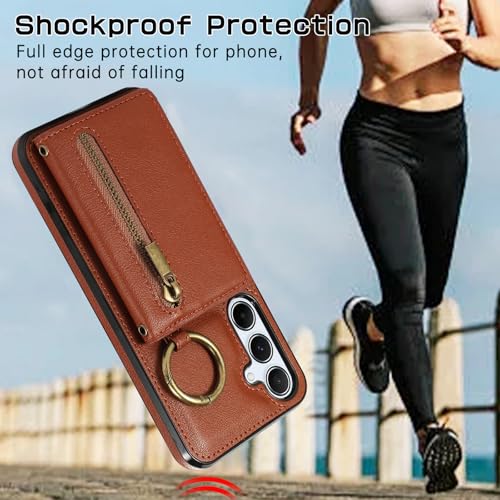Coque Galaxy A16 Asuwish Marron Premium ZHKLLB US Haute Qualité