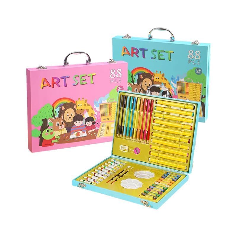 Chiransi Art & Painting Color Kit, Drawing Art Kit for Kids & Adults, Art Supplies Includes Oil Pastels, Color Pencils, Watercolor Pens, Watercolors & More (88 Pcs Color Kit) (B0CQRPFZFV) Amazon Price History, Amazon Price Tracker