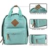 Madison & Dakota Canvas Mini Backpack for Everyday & Day Pack Rucksack in Solid Color Blocks, Green, Unisex #1